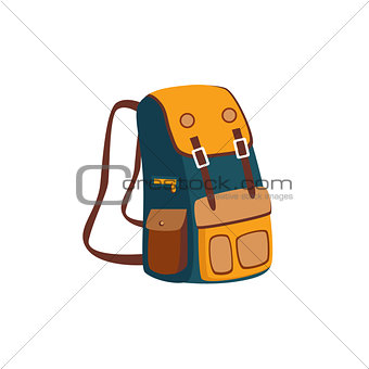 Backpack With Yellow Pockets