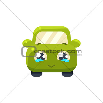 Begging Green Car Emoji