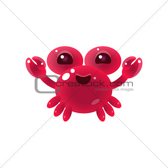Pink Balloon Crab Character