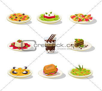 Italian Food Illustration Set