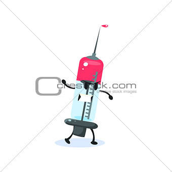 Syringe Cartoon Character