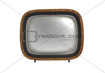 Vintage TV set isolated. 3d illustration