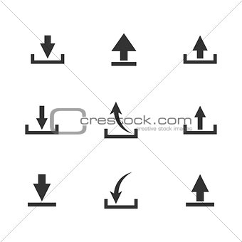 Icons download, vector illustration.