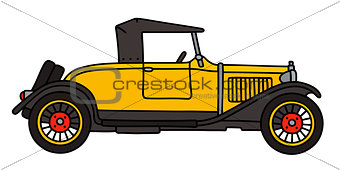 Vintage yellow roadster