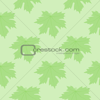 The symmetric background. Green leaves