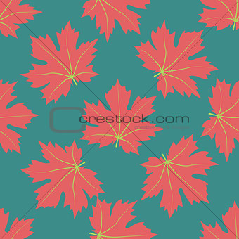 The symmetric background. Red leaves