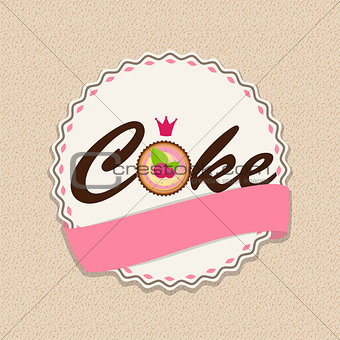 Sweet Cake with Berry Menu Background Vector Illustration