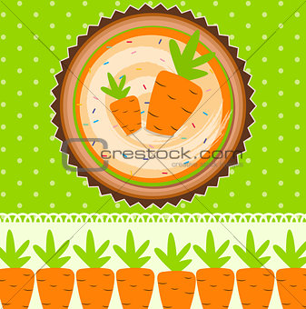 Carrot Cake Background Vector Illustration