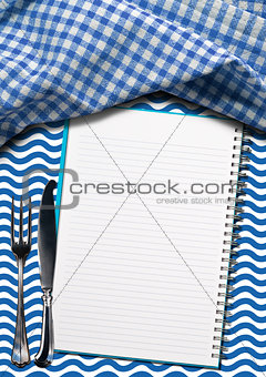 Seafood - Notebook with Blue Waves