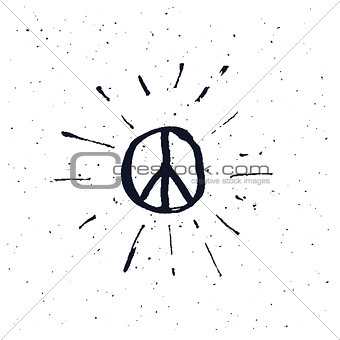 Peace symbol pacific sign