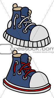 Funny blue sneakers