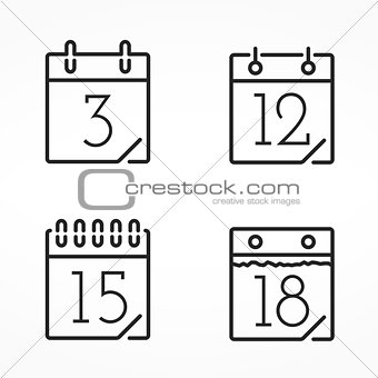 Minimal Calendar Icons