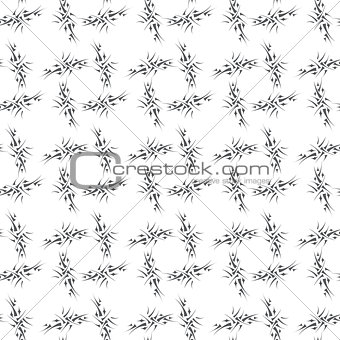 Abstract seamless  pattern with stylized thorns