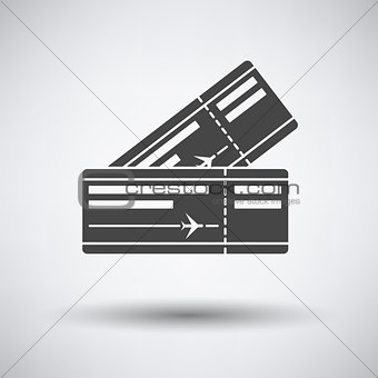 Two airplane tickets icon 
