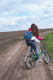 Girl on bike