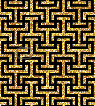 golden oriental swastika pattern