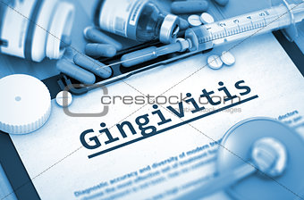 Gingivitis Diagnosis. Medical Concept.