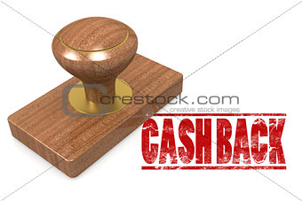 Cash back wooded seal stamp