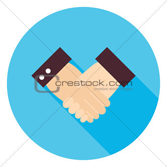Business Handshake Circle Icon