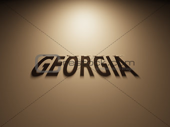 3D Rendering of a Shadow Text that reads Georgia