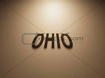 3D Rendering of a Shadow Text that reads Ohio