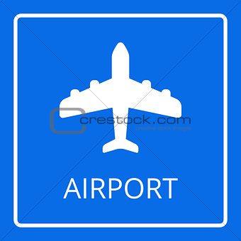 Airport sign vector. Airplane icon