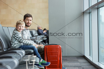 family at airport