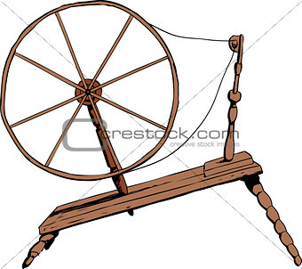 Old Fashioned Spinning Wheel