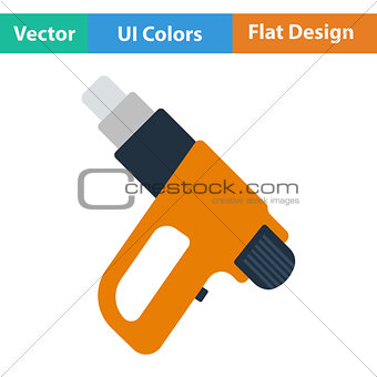 Flat design icon of electric industrial dryer