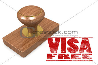 Visa free wooded seal stamp