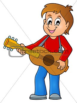 Boy guitar player theme image 1