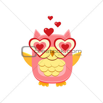 Pink Owl In Love