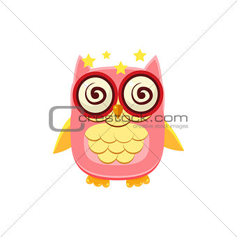 Dizzy Pink Owl