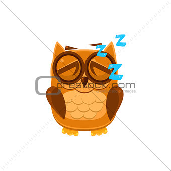 Sleeping Brown Owl