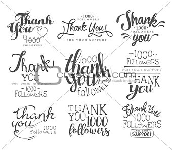 Thanking Cards For The Social Media Followers Set