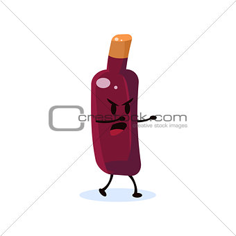 Wine Bottle Cartoon Character