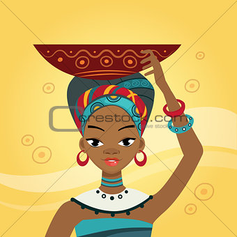 African Woman In Nation Clothes