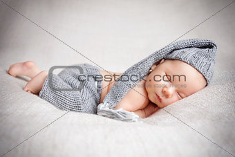Beautiful newborn wrapped in a blanket