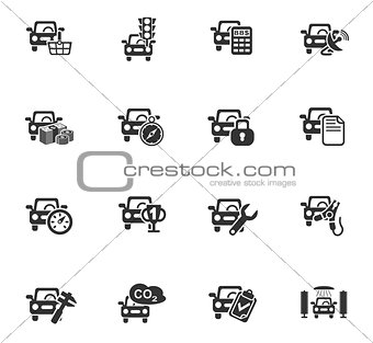 car service icon set