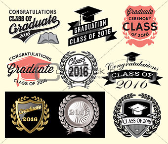 Graduation sector set Class of 2016 Congrats grad Congratulations Graduate
