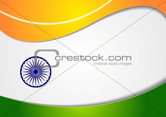 Wavy background. Colors of India
