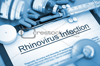 Rhinovirus Infection Diagnosis. Medical Concept. 