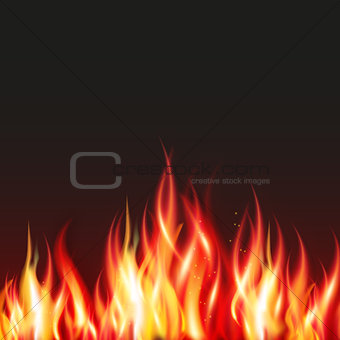 Fire flame frame border