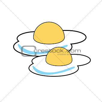 Fried Eggs vector illustration