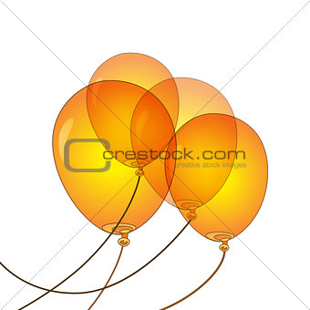 Orange Balloons vector illustration