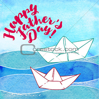 Happy Fathers Day greeting card 