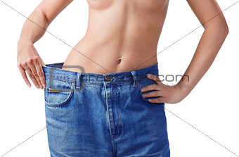 Slim waist. Girl's torso 