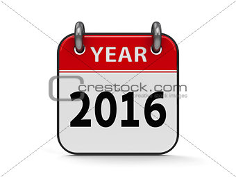 Icon calendar 2016 year