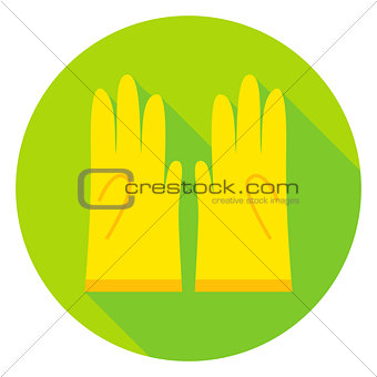 Garden Gloves Circle Icon