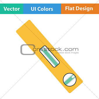 Flat design icon of construction level